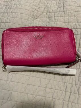 kate spade Hot Pink Zip Wristlet Wallet